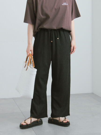 カットクレープイージーパンツ《2026 SUMMER LOOK item》（オフホワイト/ブラック/ブラウン）｜Te chichi（テチチ）通販