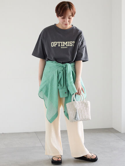 カットクレープイージーパンツ《2026 SUMMER LOOK item》（オフホワイト/ブラック/ブラウン）｜Te chichi（テチチ）通販