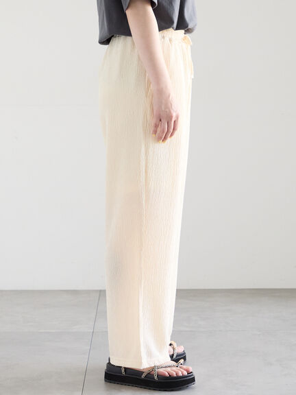 カットクレープイージーパンツ《2026 SUMMER LOOK item》（オフホワイト/ブラック/ブラウン）｜Te chichi（テチチ）通販