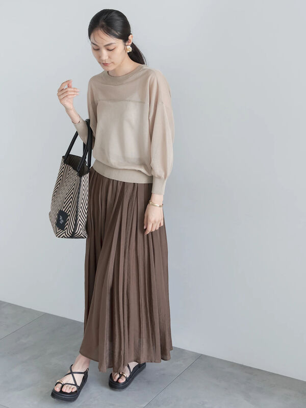 ニットビッグトート《2026 SUMMER LOOK item》（オフホワイト/ブラック