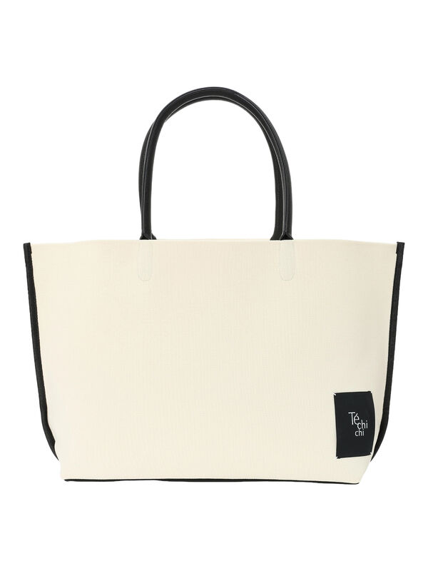 ニットビッグトート《2026 SUMMER LOOK item》（オフホワイト/ブラック