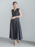 ミックスツイルジャンスカワンピース(セットアップ可)《2026 SUMMER LOOK item》（チャコールグレー）｜Te chichi（テチチ）通販