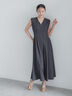 ミックスツイルジャンスカワンピース(セットアップ可)《2026 SUMMER LOOK item》（チャコールグレー/ベージュ）｜Te chichi（テチチ）通販
