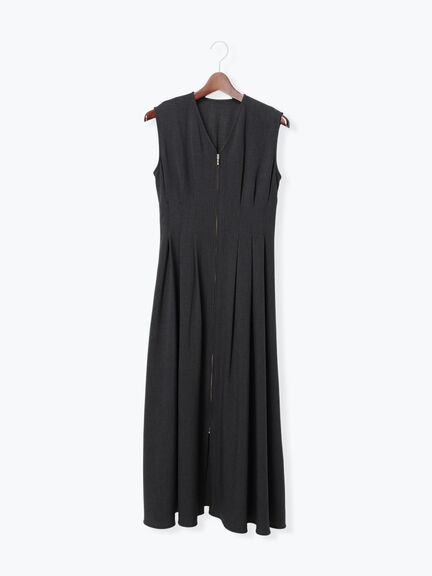 ミックスツイルジャンスカワンピース(セットアップ可)《2026 SUMMER LOOK item》（チャコールグレー/ベージュ）｜Te chichi（テチチ）通販