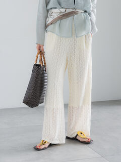セール】 カットレースイージーパンツ《2026 SUMMER LOOK item》（オフ