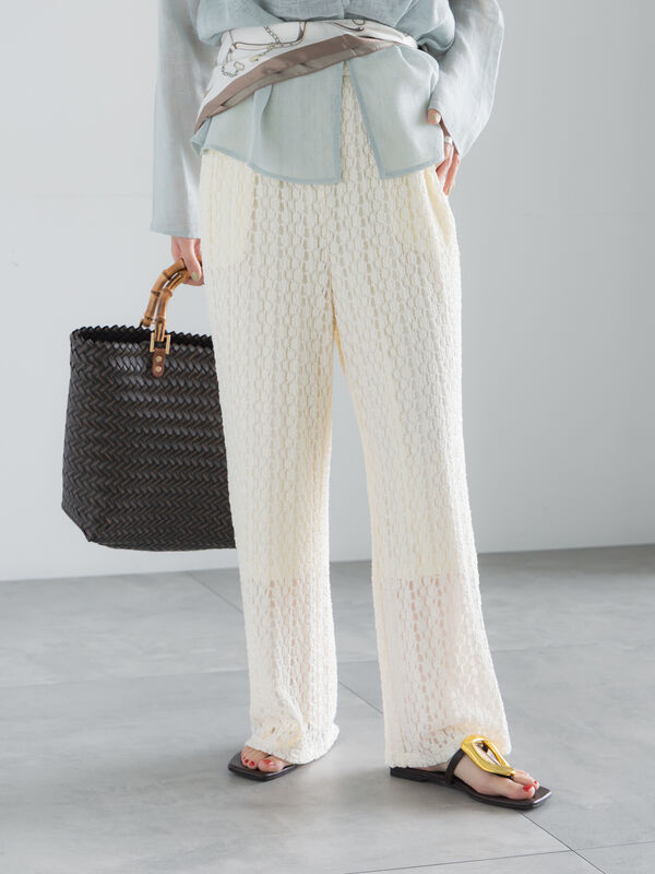 セール】 カットレースイージーパンツ《2026 SUMMER LOOK item》（オフ