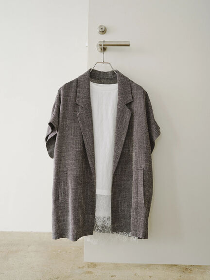 カラミメッシュジャケット《2026 SUMMER LOOK item》（ブラック/ブラウン）｜Te chichi（テチチ）通販