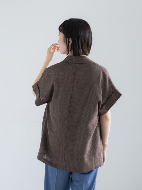 カラミメッシュジャケット《2026 SUMMER LOOK item》（ブラック