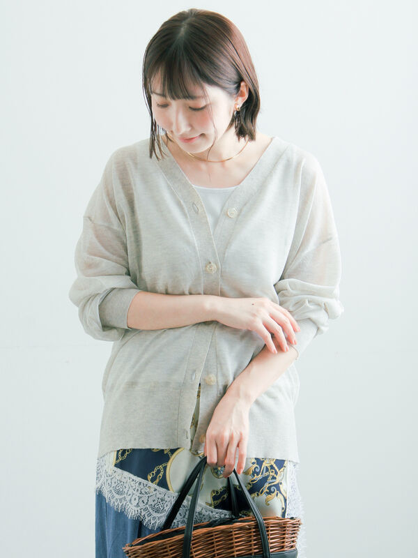 セール】 14GミドルVネックカーディガン《2026 SUMMER LOOK item