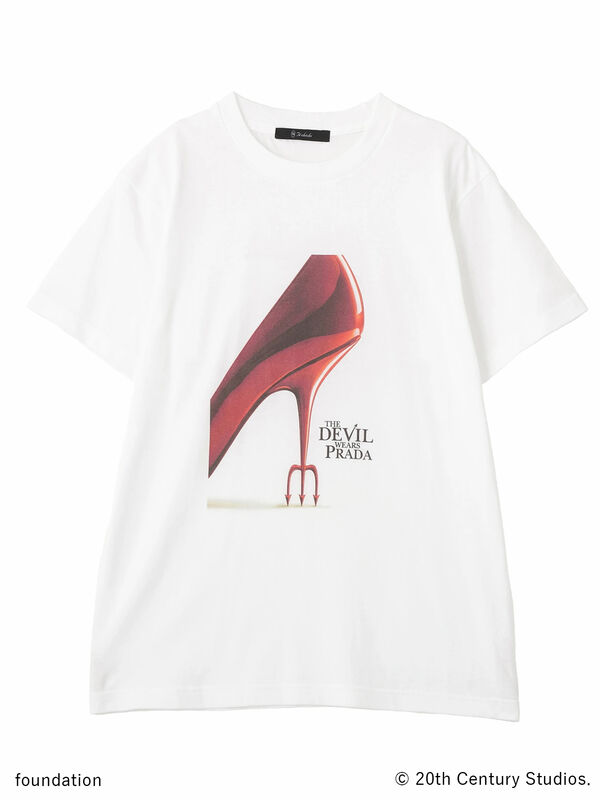 プラダを着た悪魔】ヒールTシャツ（ホワイト/ブラック/トップス/T