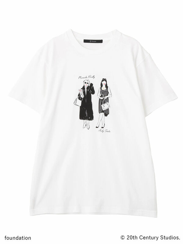 プラダを着た悪魔】ミランダ&アンドレアTシャツ（オフホワイト