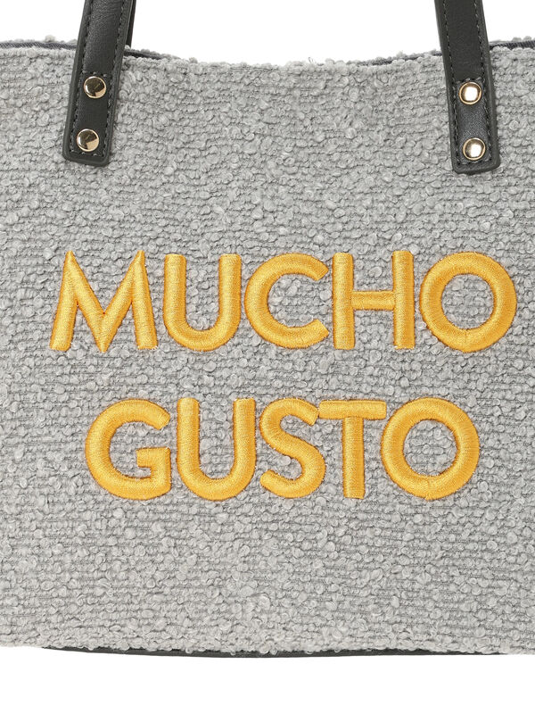 ロゴ刺繍2WAYトートバッグ（グレー/ブラック/バッグ/バッグ・ポーチ