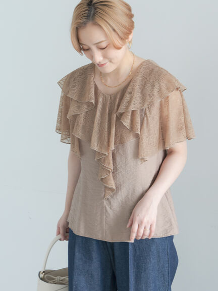 極美品 ティッカ リネンフレンチスリーブシャツ ソメロス社 麻100% オレンジ シャツ・ブラウス(オレンジ/橙色系)｜レディースファッション通販のCAN
