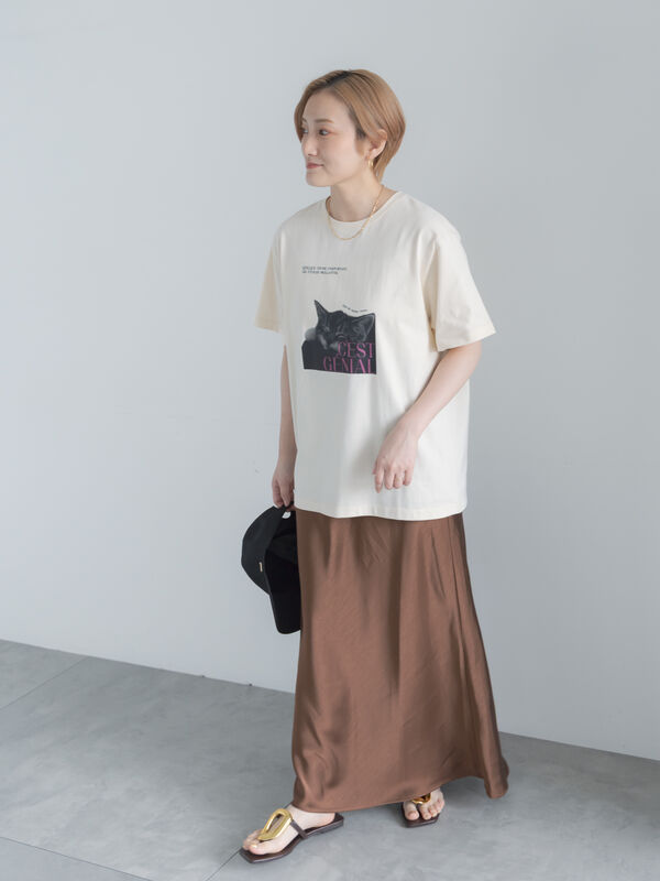 セール】 アニマルフォトプリントTシャツ（オフホワイト