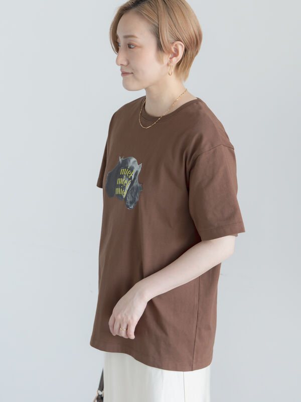 Naptime フォトプリントBIG Tシャツ(ベージュ) 美品】Naptime. ナップ