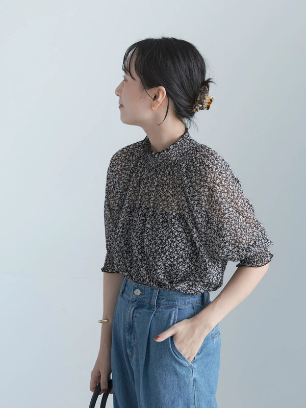 セール】 パターンアソートシャーリングブラウス《追加生産》（オフ