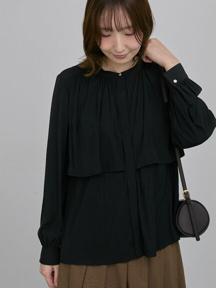 テチチTe chichi黒フリルスリープ、背面プリーツベスト週末お値下げ シャツ・ブラウス(ブラック/黒系)｜Te chichi（テチチ）公式通販