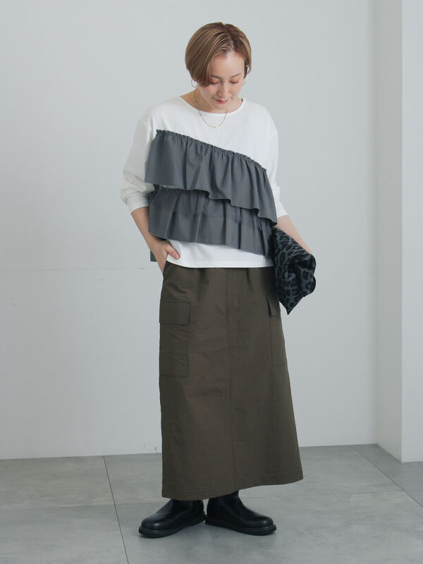 &her ナイロンスカート &her ナイロンスカート ドロストナイロンスカート | Skirt | HER