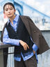 【UVカット/ウォッシャブル/撥水加工】ウールライクテーラードジャケット(セットアップ可)《2026 AUTUMN LOOK item》（ブラウン/ネイビー）｜Te chichi（テチチ）通販