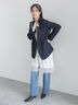 【UVカット/ウォッシャブル/撥水加工】ウールライクテーラードジャケット(セットアップ可)《2026 AUTUMN LOOK item》（ブラウン/ネイビー）｜Te chichi（テチチ）通販