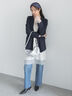 【UVカット/ウォッシャブル/撥水加工】ウールライクテーラードジャケット(セットアップ可)《2026 AUTUMN LOOK item》（ブラウン/ネイビー）｜Te chichi（テチチ）通販