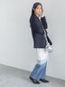 【UVカット/ウォッシャブル/撥水加工】ウールライクテーラードジャケット(セットアップ可)《2026 AUTUMN LOOK item》（ブラウン/ネイビー）｜Te chichi（テチチ）通販