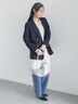 【UVカット/ウォッシャブル/撥水加工】ウールライクテーラードジャケット(セットアップ可)《2026 AUTUMN LOOK item》（ブラウン/ネイビー）｜Te chichi（テチチ）通販