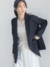 【UVカット/ウォッシャブル/撥水加工】ウールライクテーラードジャケット(セットアップ可)《2026 AUTUMN LOOK item》（ブラウン/ネイビー）｜Te chichi（テチチ）通販