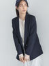【UVカット/ウォッシャブル/撥水加工】ウールライクテーラードジャケット(セットアップ可)《2026 AUTUMN LOOK item》（ブラウン/ネイビー）｜Te chichi（テチチ）通販