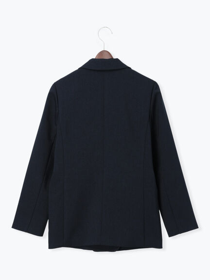 【UVカット/ウォッシャブル/撥水加工】ウールライクテーラードジャケット(セットアップ可)《2026 AUTUMN LOOK item》（ブラウン/ネイビー）｜Te chichi（テチチ）通販