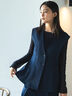 【UVカット/ウォッシャブル/撥水加工】ウールライクノーカラーフレアジレ(セットアップ可)《2026 AUTUMN LOOK item》（ブラウン/ネイビー）｜Te chichi（テチチ）通販