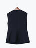 【UVカット/ウォッシャブル/撥水加工】ウールライクノーカラーフレアジレ(セットアップ可)《2026 AUTUMN LOOK item》（ブラウン/ネイビー）｜Te chichi（テチチ）通販