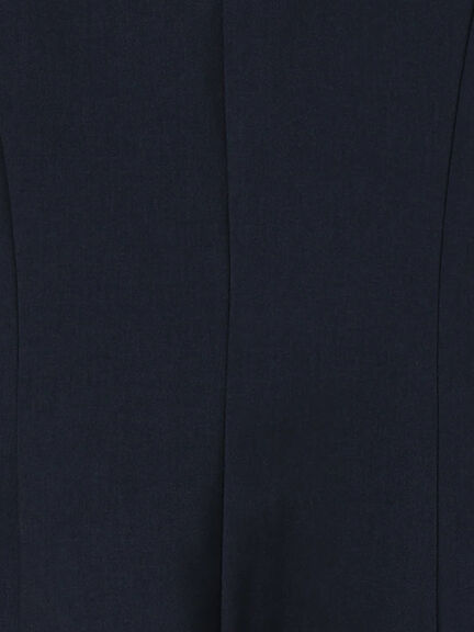 【UVカット/ウォッシャブル/撥水加工】ウールライクノーカラーフレアジレ(セットアップ可)《2026 AUTUMN LOOK item》（ブラウン/ネイビー）｜Te chichi（テチチ）通販