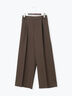 【UVカット/マシンウォッシャブル/撥水加工】ウールライクワイドパンツ(セットアップ可)《2026 AUTUMN LOOK item》（ブラウン/ネイビー）｜Te chichi（テチチ）通販