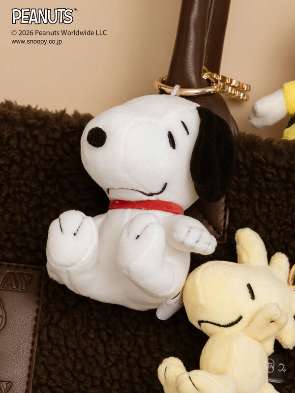 PEANUTSぬいぐるみチャーム（ホワイト/ダークブラウン/イエロー