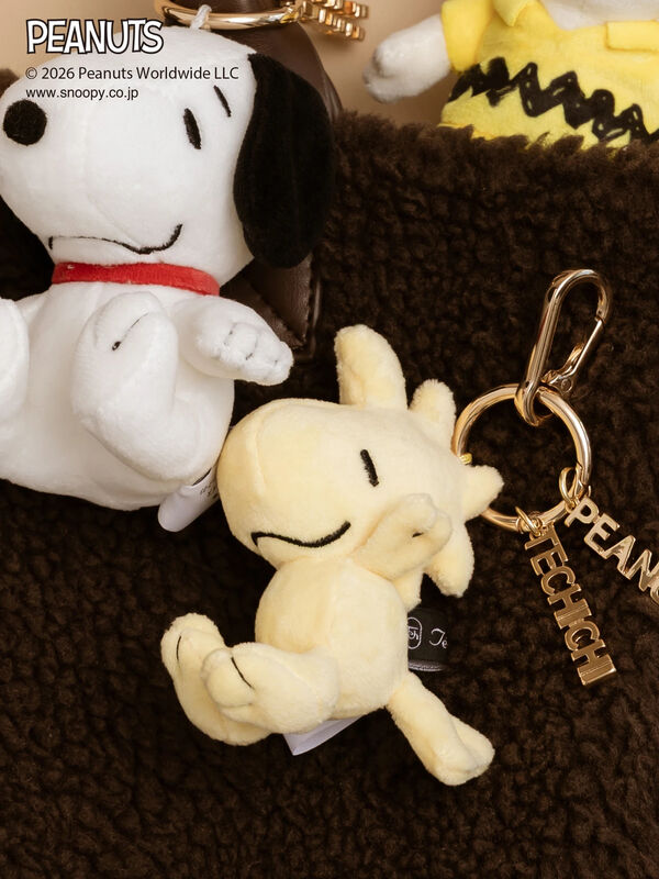 PEANUTSぬいぐるみチャーム（ホワイト/ダークブラウン/イエロー
