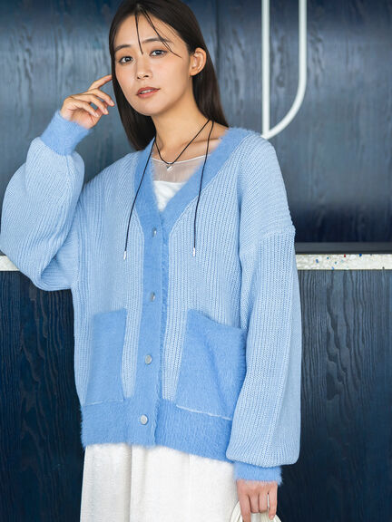 畦フェザーミックスニットカーディガン《2026 AUTUMN LOOK item