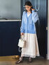 畦フェザーミックスニットカーディガン《2026 AUTUMN LOOK item》（オフホワイト/グレー/サックスブルー）｜Te chichi（テチチ）通販