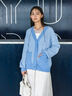 畦フェザーミックスニットカーディガン《2026 AUTUMN LOOK item》（オフホワイト/グレー/サックスブルー）｜Te chichi（テチチ）通販
