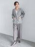 畦フェザーミックスニットカーディガン《2026 AUTUMN LOOK item》（オフホワイト/グレー/サックスブルー）｜Te chichi（テチチ）通販