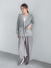 畦フェザーミックスニットカーディガン《2026 AUTUMN LOOK item》（オフホワイト/グレー/サックスブルー）｜Te chichi（テチチ）通販