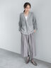 畦フェザーミックスニットカーディガン《2026 AUTUMN LOOK item》（オフホワイト/グレー/サックスブルー）｜Te chichi（テチチ）通販