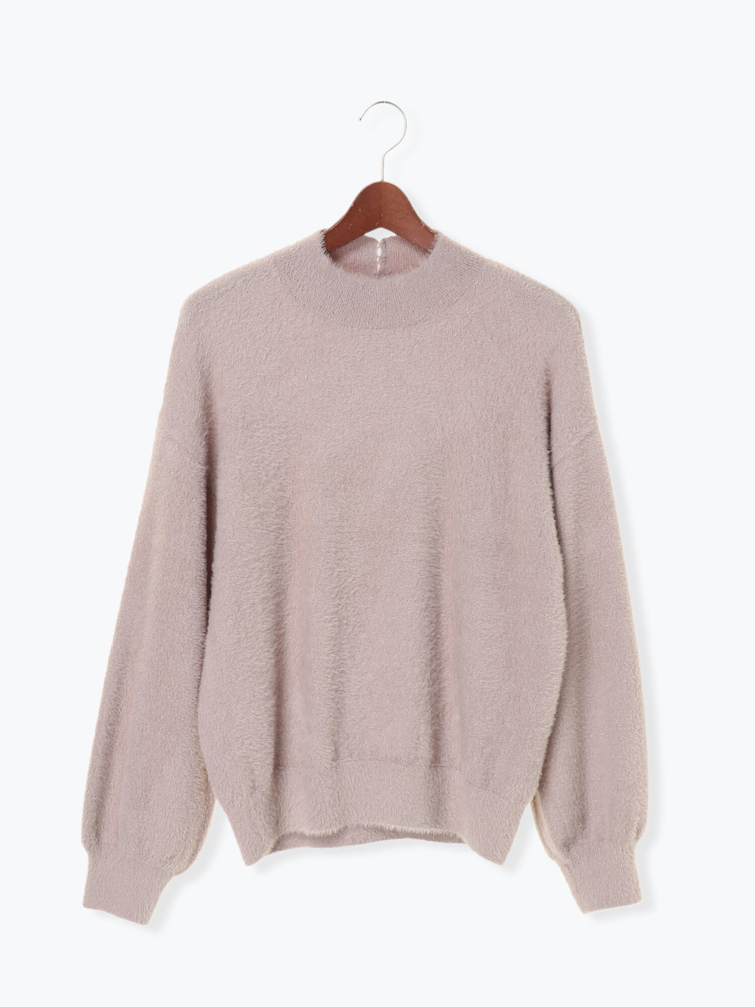 セール ラメフェザーハイネックプルオーバー Ls Hand Washable グレー ピンク ブルー トップス Te Chichi Terrasse テチチ テラス 公式通販