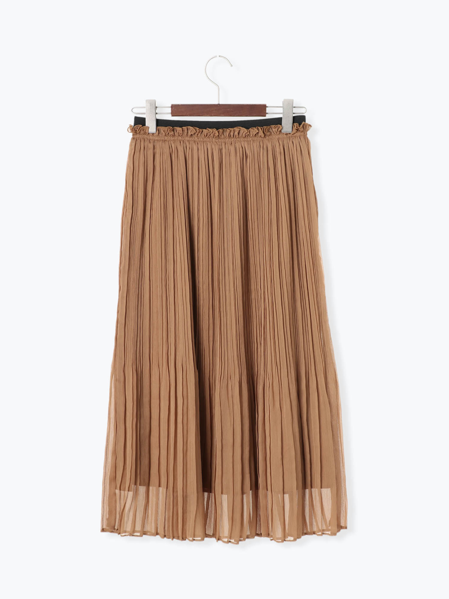楊柳シフォンプリーツスカート 着丈80cm キャメル グリーン ラベンダー ボトムス Te Chichi Terrasse テチチ テラス 公式通販