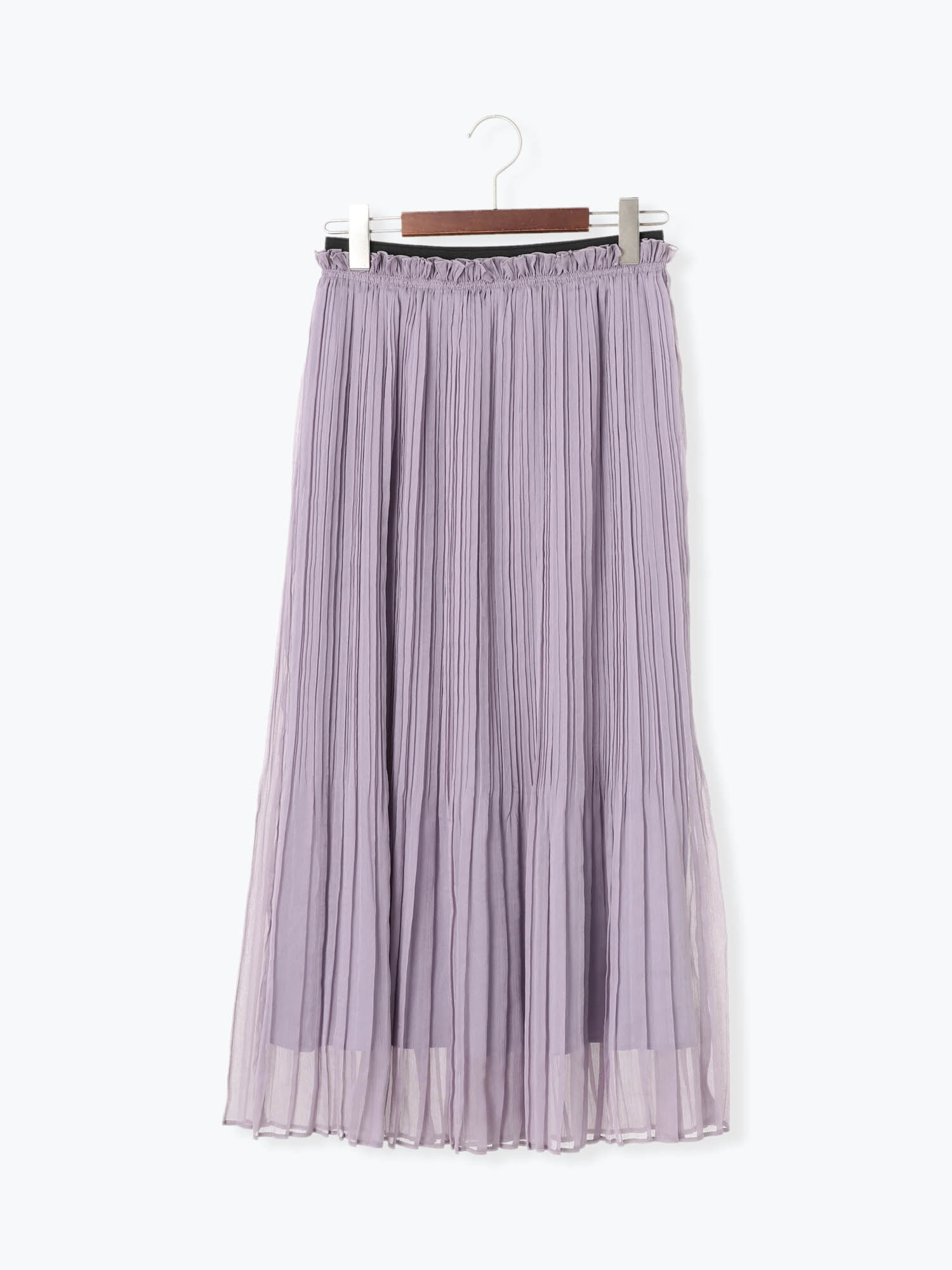 楊柳シフォンプリーツスカート 着丈cm キャメル グリーン ラベンダー ボトムス Te Chichi Terrasse テチチ テラス 公式通販