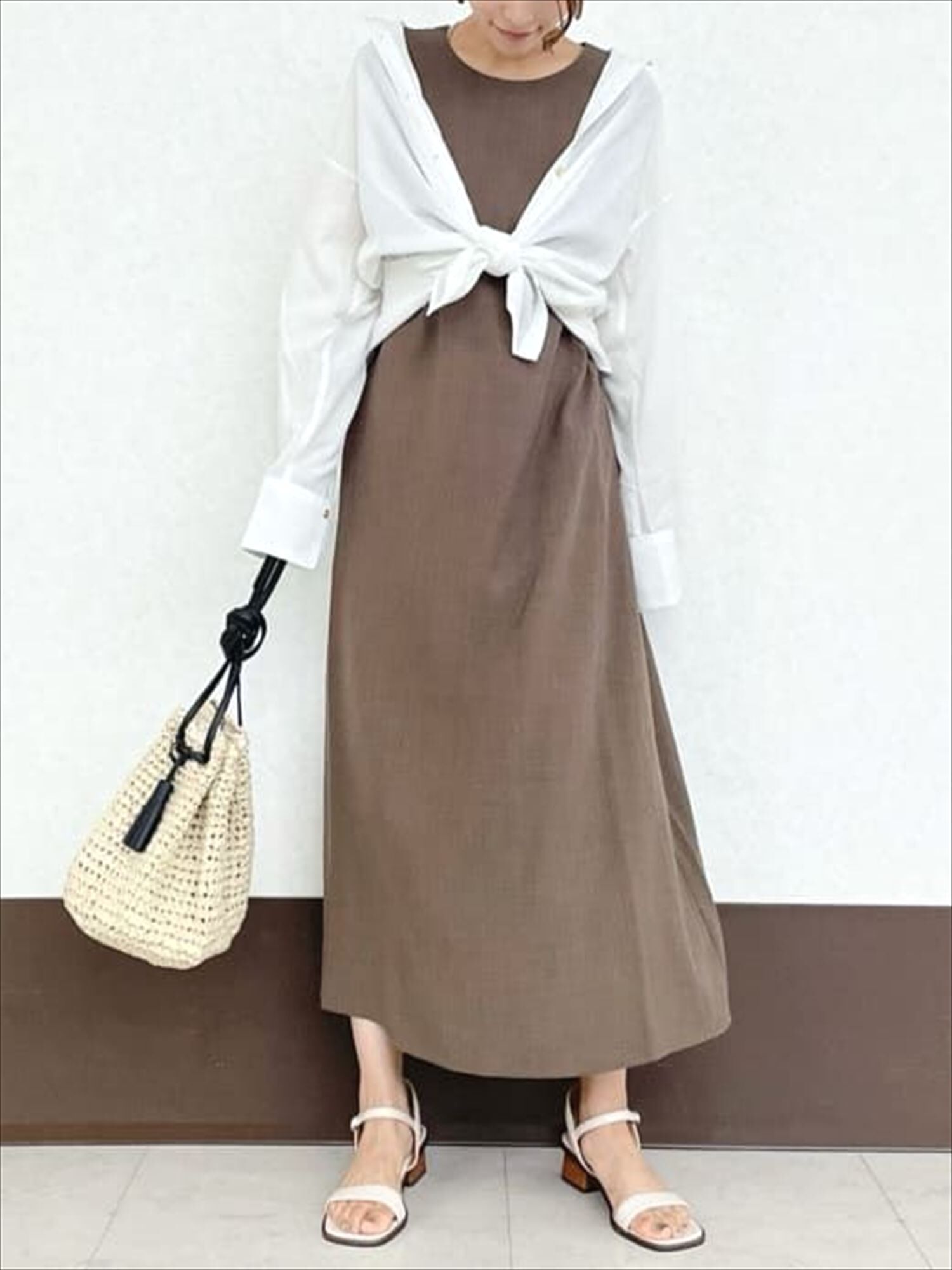 セール 麻調バックリボンワンピース ブラック モカ ブルー ワンピース Te Chichi Terrasse テチチ テラス 公式通販