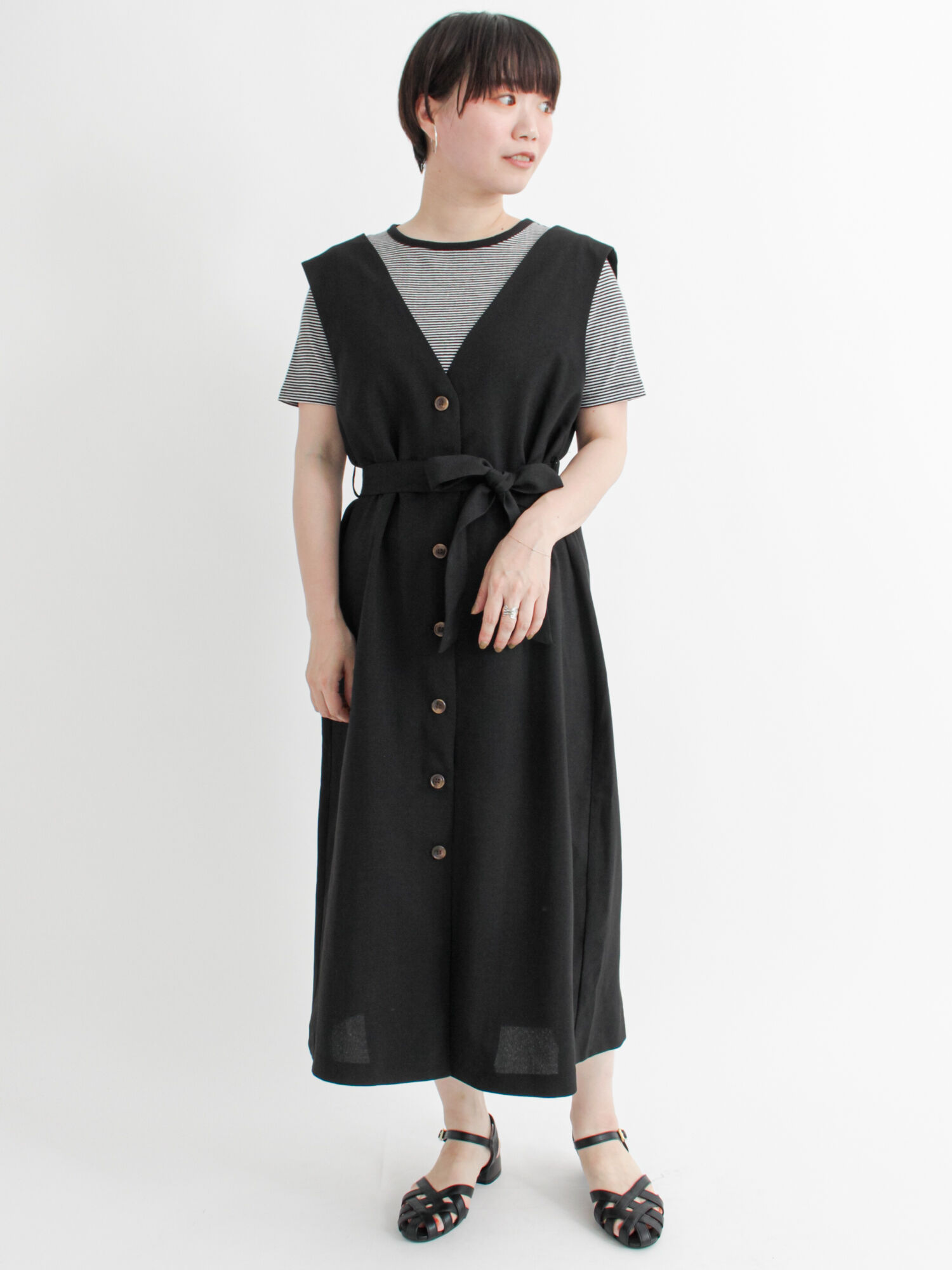 セール ジレワンピース ブラック ベージュ ワンピース ワンピース Te Chichi Terrasse テチチ テラス 公式通販