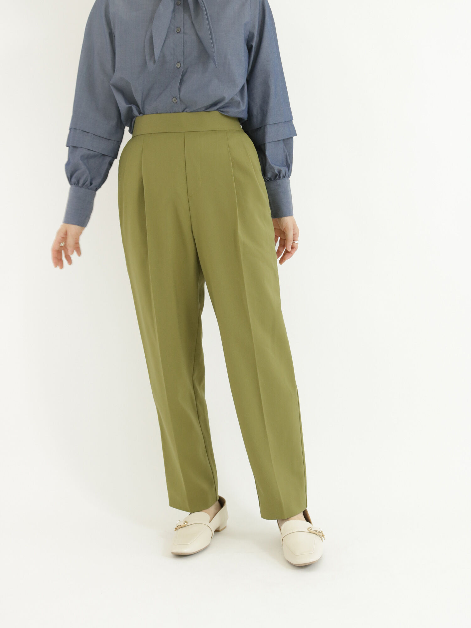 セール イージーケア Amp ストレッチ テーパードパンツ グレー ブラック グリーン パープル ボトムス パンツ Te Chichi Terrasse テチチ テラス 公式通販