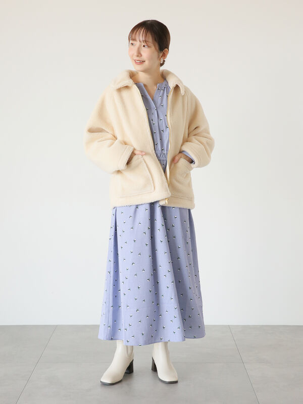 【美品】MIU MIU フレアワンピース ジャンパースカート 36 ブルー