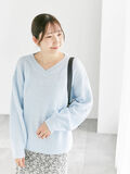 メランジVネックニット（サックスブルー）｜Te chichi TERRASSE（テチチ テラス）通販